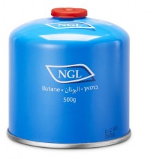 מיכל גז בוטאן חד פעמי 500 גרם גפ"מ מתאים למכשירים עם הברגה תוצרת NGL מאושר ע"י מכון התקנים 