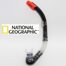 שנורקל מקצועי מסדרת Explorer , פומית סיליקון  דגם מרלין MARLIN תוצרת נשיונל ג'יאוגרפיק ™National Geographic – צבע שחור
