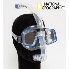 מארז קומבו מקצועי מסדרת Explorer, דגם FIT TRAVELER 2 מסכה + שנורקל ממורכז תוצרת נשיונל ג'יאוגרפיק  ™ - National Geographic 