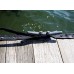 חבל עגינה ואבטחה מסוג בנג'י רב תכליתי כיסוי פוליאסטר ימי קלוע 8 מ"מ אורך 90 ס"מ חיבור שאקל קרבינה- צבע שחור PRO ROPE