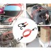 רצועת בנג'י לאבטחה כולל 2 קרסים חבל בנג'י רב תכליתי קוטר 8 מ"מ אורך 90 ס"מ צבע אדום PRO ROPE -3 יחידות 