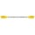 משוט לקיאק מקצועי מוט אלומיניום 220 ס"מ ניתן לפירוק 2 חלקים להב פוליפרופילן בשילוב פוליקרבונט מחוזק קל משקל צבע צהוב-SEAPRO