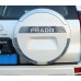 כיסוי גלגל אחורי לרכב טיוטה פרדו לנדקרוזר FJ150  2010 ומעלה כיסוי גלגל רזרבי לרכב קשיח ABS בשילוב פסי נירוסטה צבע לבן