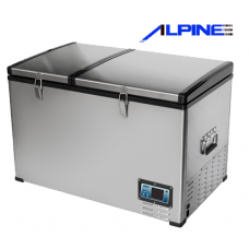 מקרר קומפרסור לרכב 80 ליטר כולל 2 תאים נפרדים אלפיין ALPINE דגם ALP80 - משלוח חינם עד בית הלקוח! 
