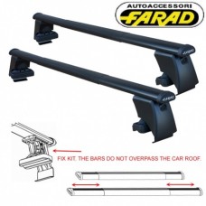 גגון לרכב מוטות רוחב עם תפיסה למשקוף הגג מוט פלדה איכותי אינו מחליד– כושר העמסה 100 ק"ג תוצרת  FARAD איטליה
