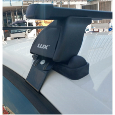 גגון לרכב רנו פלואנס 2010> מוטות פלדה מתכת שחור תושבות מקוריות לרכב, כולל נעילה  תוצרת LUX