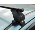 גגון לרכב יונדאי i20  מוט פלדה מתכת שחור עם כיסוי פלסטיק עם תושבות מקוריות לרכב תוצרת LUX