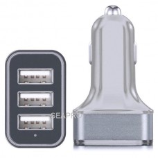  מטען לרכב 12V/24V 2.4A כולל 3 כניסות USB חיבור למצת הרכב