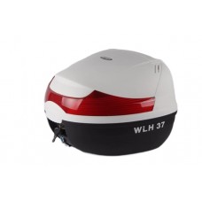 ארגז לאופנוע 33 ליטר  מתאים גם לקטנוע או אופניים דגם E37  W L H צבע לבן 