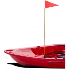 דגל בטיחות מוט מתקפל גובה 120 ס"מ  מתאים לכלי שייט קיאק סירה דינגי או סאפ  דגל אדום תוצרת C.KAYAK