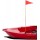 דגל בטיחות מוט מתקפל גובה 120 ס"מ  מתאים לכלי שייט קיאק סירה דינגי או סאפ  דגל אדום תוצרת C.KAYAK
